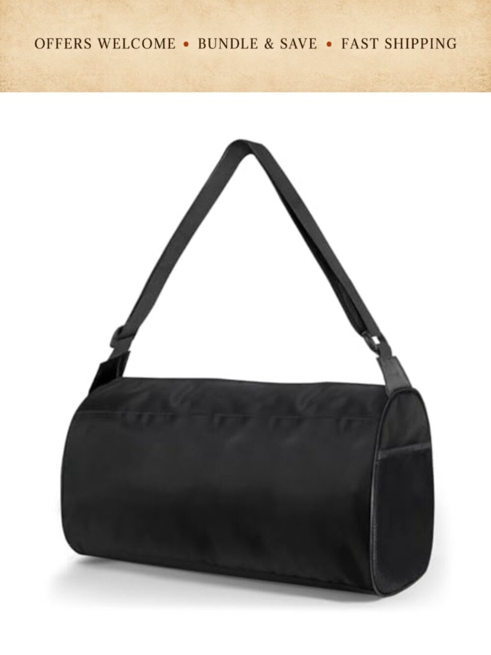 Small Lightweight Water Resistant Polyester Duffel Gym Travel Bag